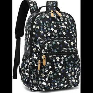 Bags Waterresistant Floral School Backpack Travel Bag Girls